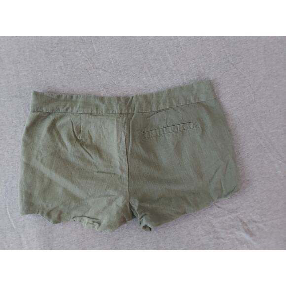 Mi ami Women Linen Cotton Blend  Shorts Sz M Green Color - Picture 2 of 5